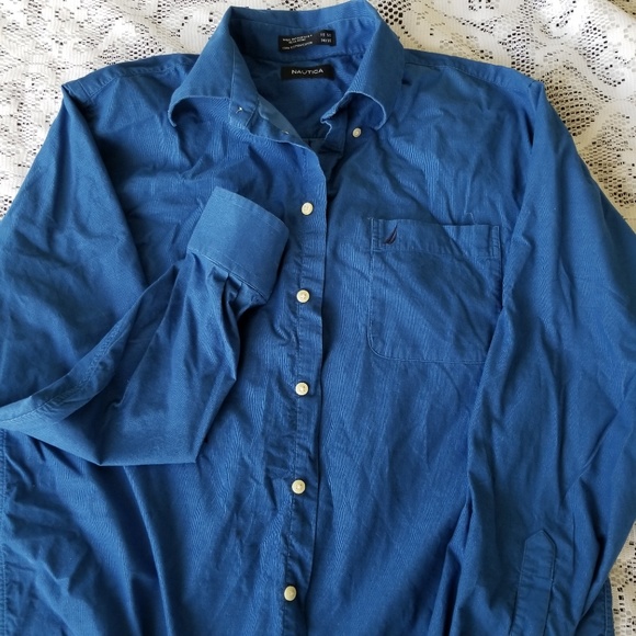 Nautica  Blue Cordory Button Down - Picture 6 of 7